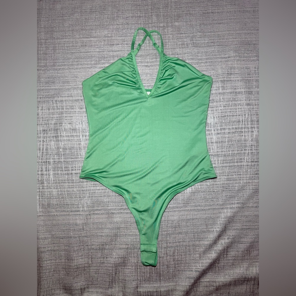 H&M Green Halter One-Piece Bodysuit | Size S